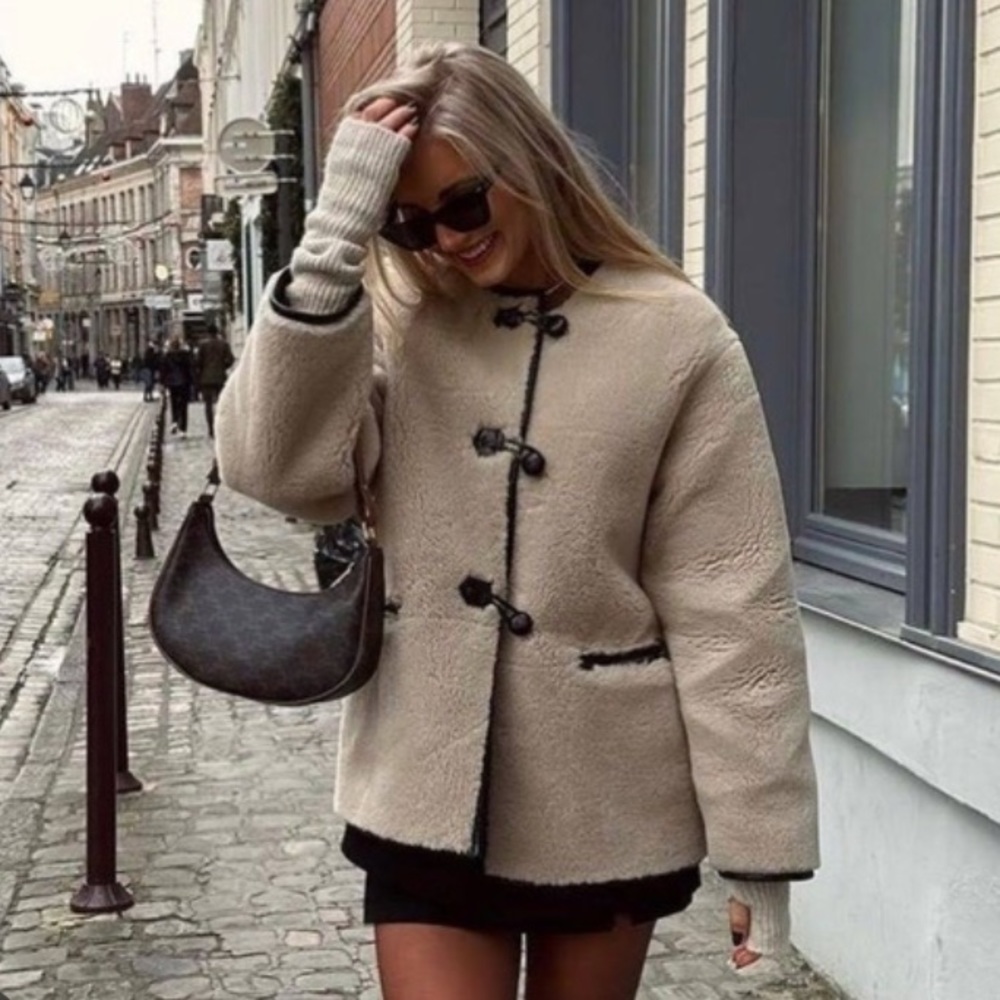 Mango faux fur jacket